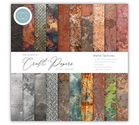 CRAFT CONSORTIUM LTD Artesanía con Papel 6" TXTR, Texturas metálicas, 20 diseños, talla única