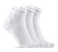 Craft CORE Dry Mid calcetines, 3 pares, blanco 40-42 White