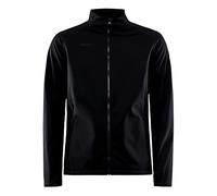 Craft CORE EXPLORE Chaqueta softshell para hombre L, negra, cortavientos, impermeable, para uso diario, 2 bolsillos laterales, 1 bolsillo interior, chaqueta de entretiempo para hombre