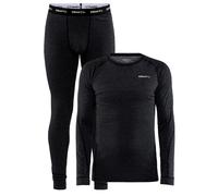 Craft Core Wool Merino black Conjunto térmico para hombre XL