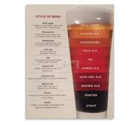 Craft Guide Poster Beer Styles Comparison Tasting Bar Wall Decor