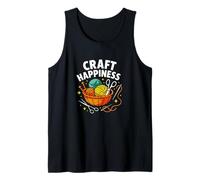 Craft Happiness, Divertido Amante del Tejido y el Ganchillo Camiseta sin Mangas