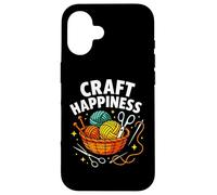 Craft Happiness, Divertido Amante del Tejido y el Ganchillo Carcasa para iPhone 16