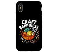 Craft Happiness, Divertido Amante del Tejido y el Ganchillo Carcasa para iPhone X/XS