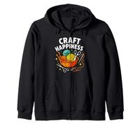 Craft Happiness, Divertido Amante del Tejido y el Ganchillo Sudadera con Capucha