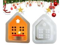 Craft House - Molde de silicona para velas con forma de casa, moldes de silicona pequeños | Moldes de resina de liberación rápida, moldes de jabón antiadherentes reutilizables para portavelas
