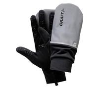 Craft Hybrid Weather - Guantes de Running cálidos, Unisex para Adultos, Plata/Negro, FR: XL (Talla Fabricante: 11 XL)