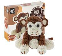 Craft ID Crochet Kit | Kit Amigurumi | Mono | Peluches Bebé Animales | Kit de Ganchillo para Con experiencia | Set de Agujas Crochet para Niños y Adultos