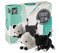 Craft ID Crochet Kit Principiantes | Kit Amigurumi | Peluches Bebé Animales Gatitos | Kit de Ganchillo para Principiantes | Set de Agujas Crochet para Niños y Adultos