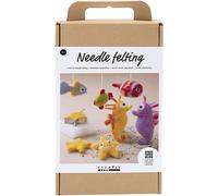 Craft Kit Needle Felting, Animals in Water, Contents: Wool, Needles and Holder,