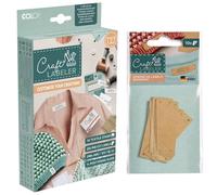Craft Labeler - Juego de 20 etiquetas para coser (2 unidades, 1 pinzas, 1 guía de posicionamiento, incluye 10 etiquetas de costura Washpap), color blanco