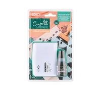 Craft Labeler - Juego de almohadillas para sellos textiles y tinta textil de 25 ml, para sellar textiles, color lavable a máquina hasta 90 °C