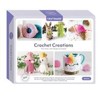 Craft Maker: Kit de creaciones de ganchillo: aprende a tejer en casa, kit de manualidades consciente para adultos, incluye hilo y agujas de ganchillo, grandes actividades en interiores