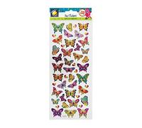Craft Planet Divertidas calcomanías de mariposas para jóvenes artesanos, perfectas para carteles, tarjetas, álbumes de recortes, rellenos de bolsas de fiesta, tablas de recompensas, invitaciones y