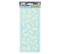 Craft Planet Divertidas pegatinas, dinosaurios que brillan en la oscuridad, calcomanías para jóvenes artesanos, decoración de habitación, calcomanías de pared de dormitorio, accesorios que brillan en