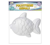 Craft Planet Forma de poliestireno, blanco, pez dorado