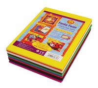 Craft Planet - Juego de planchas de gomaespuma (24 unidades, tamaño A5), varios colores