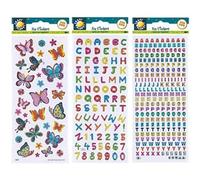 Craft Planet- Space Pegatinas Divertidas - Alfabeto Reflectante, Estampado de Letras, Color, Alphabet (docrafts CPT 6561004)