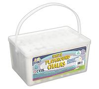 Craft Planet Tiza para parque infantil, color blanco, paquete de 52, diversión artística y artesanal para niños, dibujo, pavimento, parque infantil, escuela, hogar, jardín, juegos, papel