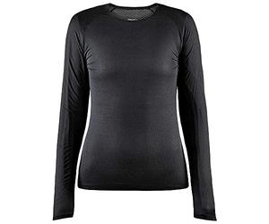 Craft Pro Dry Nanoweight LS W - Camiseta de Manga Larga para Mujer, Color Negro, Talla L, Malla superligera para Entrenamiento intensivo