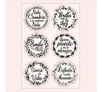 Craft Projects Supplies, 11 x 16 cm, palabra española con corona de silicona transparente para álbumes de recortes, decoración de álbumes de fotos