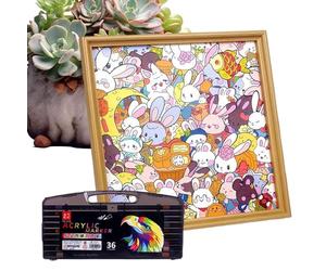 Craft Rabbit Picture Frame | Hand-Painted Coloring Kids Puzzle Games - For 6-12 Years Old Preschool Kids Boys Girls Christmas Birthday Holiday Plane Travel