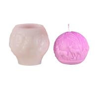 Craft Resin Mold - 2.5in Christmas 3D Silicone Ball Shape, Durable Flexible Texture, Easy Release Design | Soap Candle Making for Holiday Crafting, Home Decorations, DIY Gift Art, Winter Theme Project