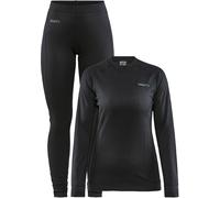 Craft - Ropa interior térmica mujer - Core Dry Baselayer Set W Black para Mujer de Lana - Talla S - Negro Negro S
