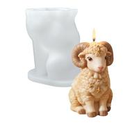 Craft Sheep Mold, Decorative Candle Making, Casting Feature with Release, Soft Resin Clay Mold, Artistic Creative Style for DIY Lovers Family Friends Holiday Party Soap Plaster Ornament