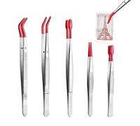 Craft Tweezers, Ergonomic Stainless Steel Straight Tweezer, Professional Tool 7.48x2.76 inches for Toy Making, Crafting, Electronics, and Beauty Applications