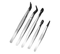 Craft Tweezers, Stainless Steel Tool, Precision Straight Tip, Multifunctional Fine Tweezer Set, Sturdy Grip Accessory, for Electronics, Beauty Work, Jewelry Making, Sewing, Crafting, Repairs