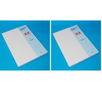Craft UK 2013 - Cartulinas de lino (300 g/m², 50 unidades), color blanco (Paquete de 2)