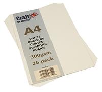 Craft UK 2176 A4 300 g una cara revestido Stamping Junta - blanco