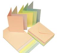 Craft UK 2307 - Paquete de 40 tarjetas y sobres surtidos (5 x 7 cm)