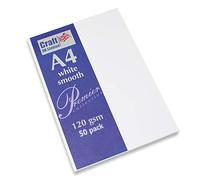 Craft UK 2394 - Papel blanco A4, 120 g/m², 50 hojas
