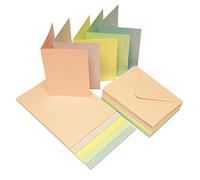 Craft UK 279 C6 - Paquete de 50 tarjetas y sobres - Pastel mezclado