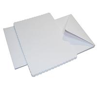 Craft UK Limited Craftsuk 25 Tarjetas y Sobres festoneados Color Blanco C5, Cartón, 25.00 x 35.3 x 0.1 cm