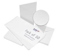 Craft UK W101 - Tarjeta martillada (50 unidades, 6 x 6 pulgadas), color blanco