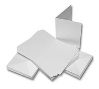 Craft UK W111 A6 - Paquete de 50 sobres y tarjetas de lino - Blanco