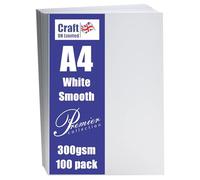 Craft UK W119, cartón A4, 300 g/m², 100 hojas, color blanco