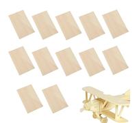 Craft Wood Board,Crafting Square Blanks - 12 Thin Rectangle Board Basswood Blanks, Supplies for Architectural Models, House Aircraft Ship Boat