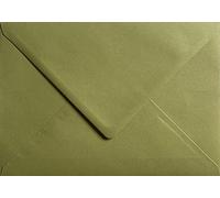 Craft21 - Sobres de colores verde oliva de 133 mm x 184 mm, ideales para tarjetas de felicitación, invitaciones de boda, manualidades, negocios/oficina, paquete de 10 sobres (verde oliva) (133-ALL-10)