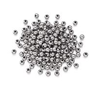 Craftdady 1000 cuentas espaciadoras de metal de 4 mm 304 cuentas redondas de acero inoxidable Rondelle a granel para pulsera, collar, joyería, manualidades, con agujero de 1,5 mm