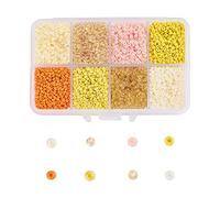 Craftdady 12500 cuentas de cristal 12/0, 2 mm, pequeñas cuentas de poni para hacer joyas