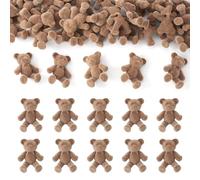 Craftdady 50 botones de oso acrílico flocky con vástago, bonitos botones de costura 3D de oso de peluche 38-39 x 29,5 mm para manualidades, ropa, álbumes de recortes