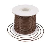 Craftdady 78 metros/rollo de 1mm Kumihimo cordón de poliéster encerado con cuentas alambre de alambre chino de botón trenzado para macramé pulsera fabricación de joyas, Siena