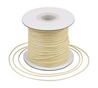 Craftdady 85 Yardas/Rollo 1mm Cordón de Poliéster Encerado Kumihimo Hilo de Cuentas Cordón de Nudos Chinos Hilo Trenzado para Macramé Pulsera Fabricación de Joyas, LemonChiffon