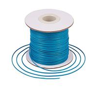Craftdady 85 Yardas/Rollo Cordón de Poliéster Encerado Kumihimo de 1mm Cuerda de Abalorios Cordón de Nudos Chinos Hilo Trenzado para Pulsera de Macramé Fabricación de Joyas, Turquesa Oscuro