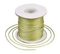 Craftdady 85yards/rollo 1mm Cordón de Poliéster Encerado Coreano para Trenzado Kumihimo, Elaboración de Discos de Joyería, Elaboración de Nudos, DarkKhaki