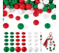 Craftdady 90 cuentas redondas de silicona de 15 mm para hacer llaveros, cuentas de lentejas de silicona de 12 mm, cuentas redondas de goma de mascar gruesas para manualidades, fabricación de joyas